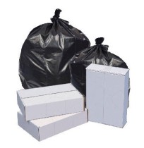 GARBAGE BAGS GARBAGE BAGS - Repro Low-Density Can Liners, 33w x 39h, BlackJaguar Plastics  Repro Low