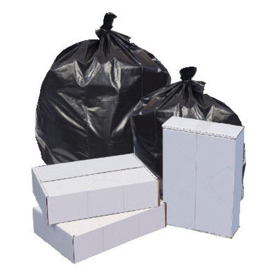 GARBAGE BAGS GARBAGE BAGS - Repro Low-Density Can Liners, 33w x 39h, BlackJaguar Plastics  Repro Low