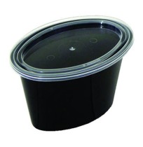 PLASTIC CUPS PLASTIC CUPS - Ellipso Portion Cups, 1-Comp, Black/Clear, 2ozPactiv Ellipso  Portion Cu