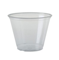 PLASTIC CUPS PLASTIC CUPS - Plastic Cold Drink Cups, 9oz, Clear, 50/BagPlastic cups featuring raised