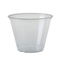 PLASTIC CUPS PLASTIC CUPS - Plastic Cold Drink Cups, 9oz, Clear, 50/BagPlastic cups featuring raised
