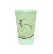 FOAM CUPS FOAM CUPS - Trophy Insulated Thin-Wall Foam Cups, 16 oz, Hot/Cold, Symphony, Beige/White/R