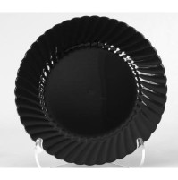PLASTIC PLATES PLASTIC PLATES - Classicware Plastic Plates, 7 1/2 Inches, Black, Round, 10/PackWNA C