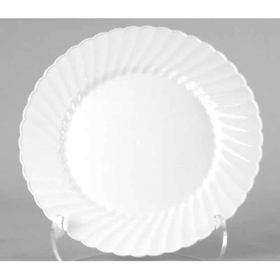 PLASTIC PLATES PLASTIC PLATES - Classicware Plastic Plates, 9 Inches, White, Round, 10/PackWNA Class