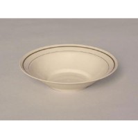 PLASTIC BOWLS PLASTIC BOWLS - Masterpiece Plastic Bowls, 10 oz., Ivory w/ Gold Accents, Round, 10/Pa